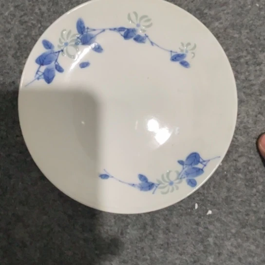 瓷片陶瓷6英寸青花玲珑手绘