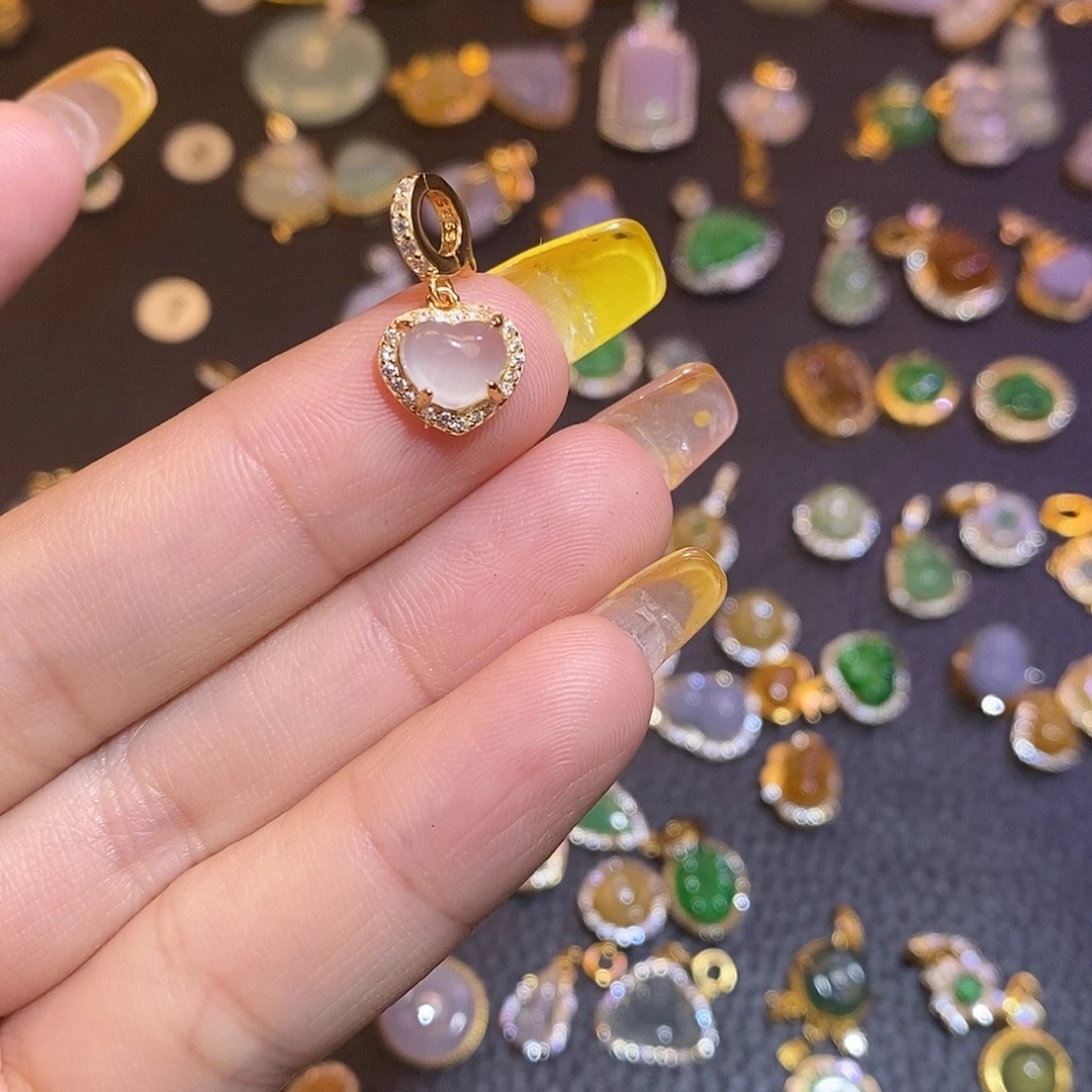 翡翠银S925镶嵌项链