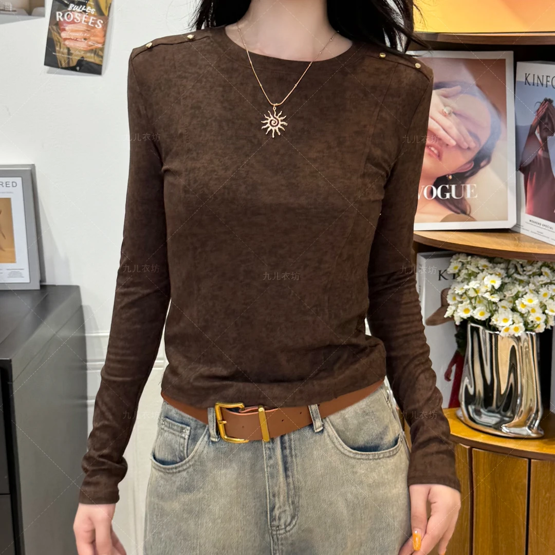 2025新款秋冬打底衫小性感修饰时尚气质显瘦百搭上衣T恤女1039
