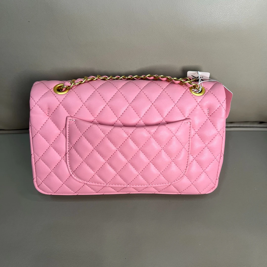 A124 新款真皮时尚通勤休闲百搭经典单肩手提包 粉色