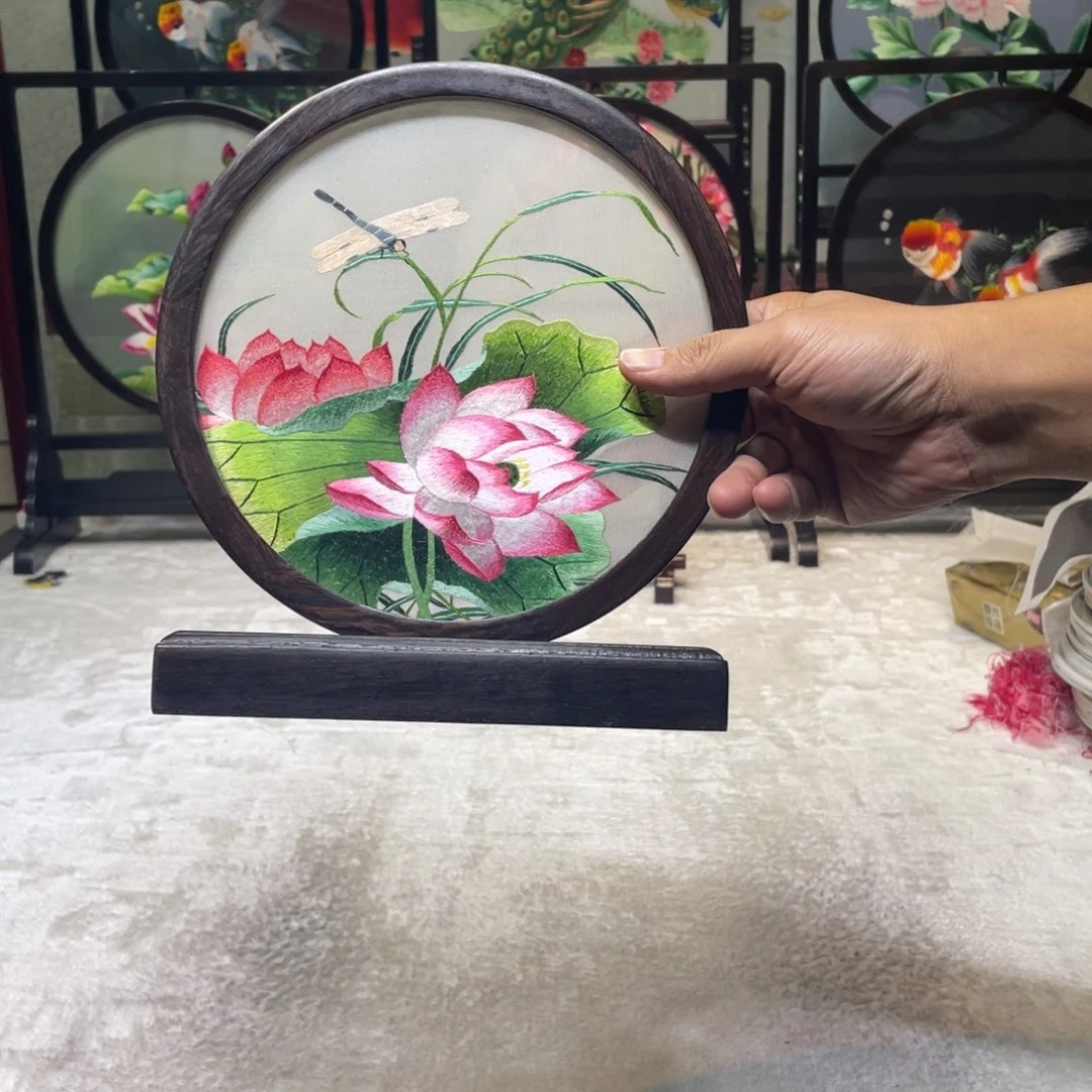 织绣非遗传承刺绣摆件