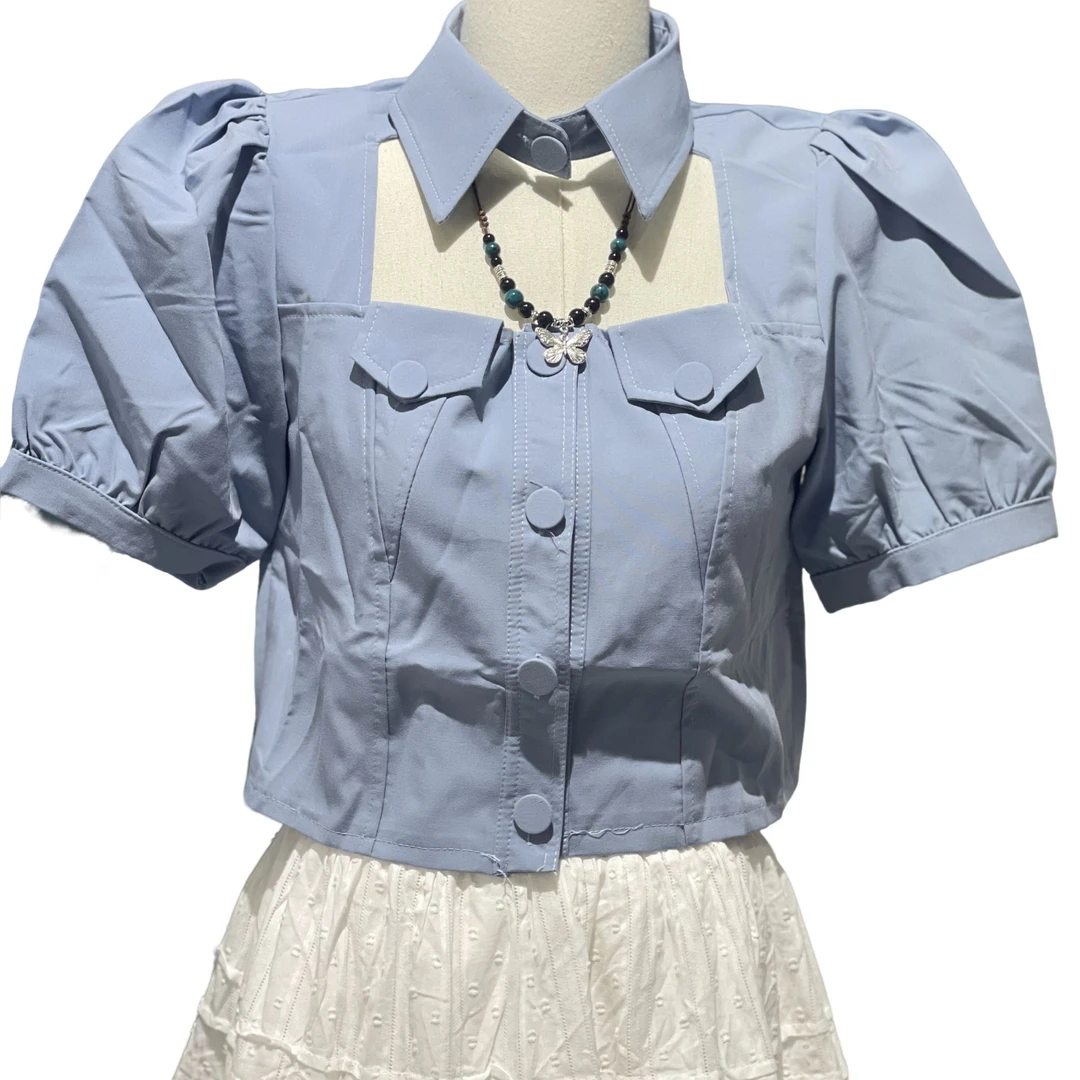 【泡芙女装】2025短款休闲牛仔百搭新款女装ol