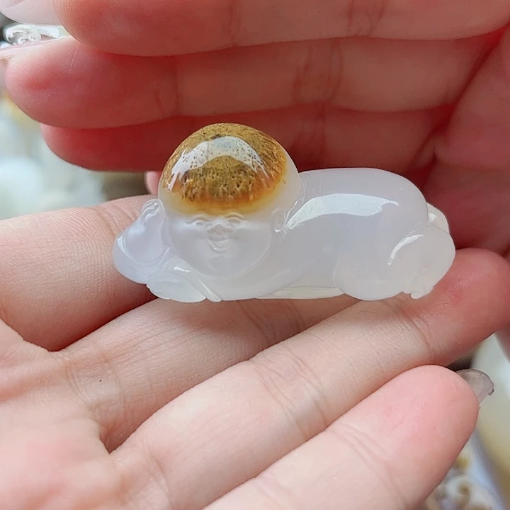 蓝***3石英质玉未镶嵌手饰吊坠