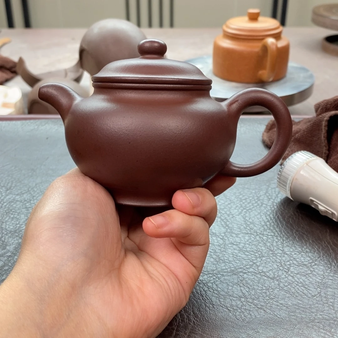 @***、茶壶紫砂龙血砂掇只200cc精工半手