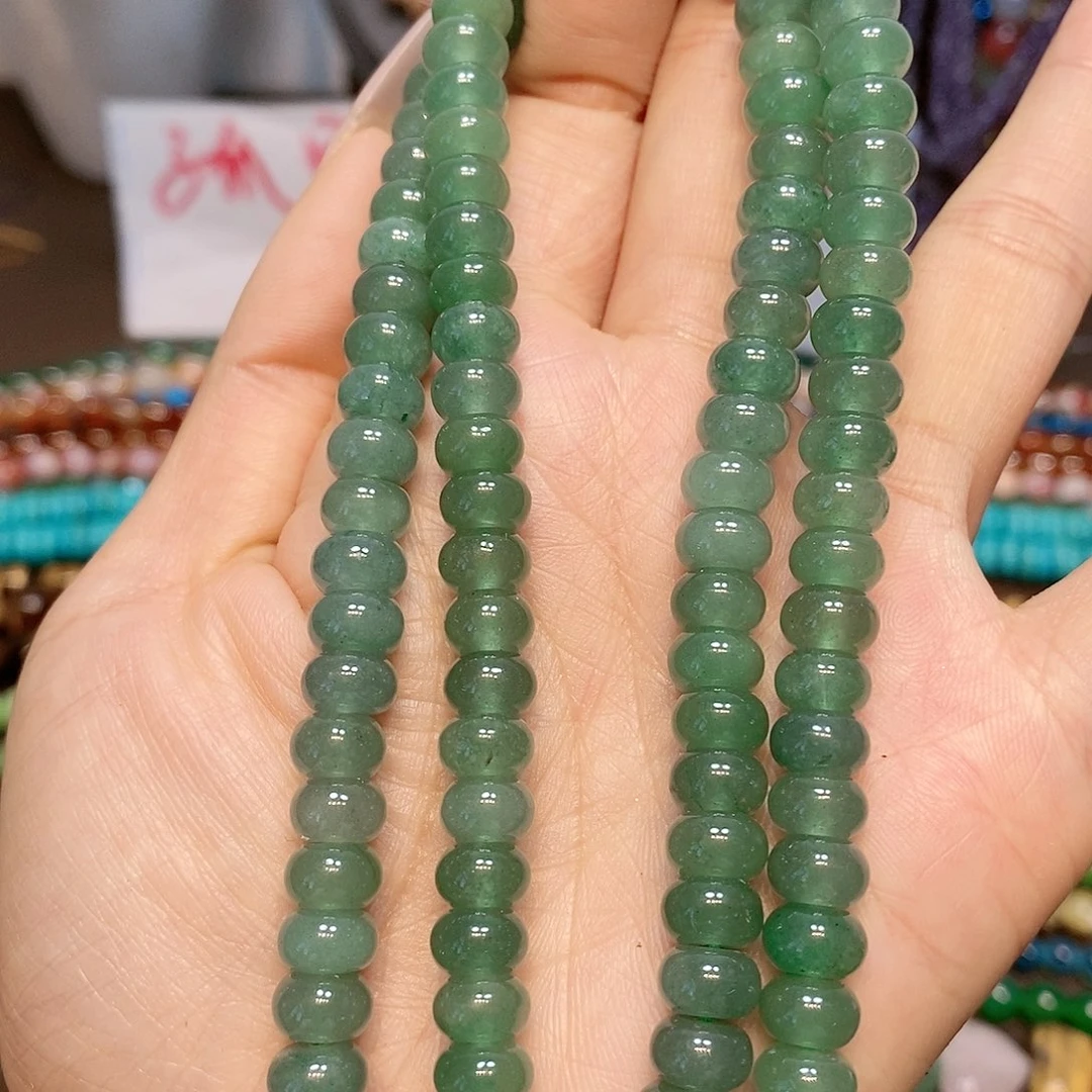 散珠玛瑙/玉髓8mm东陵玉算盘一条