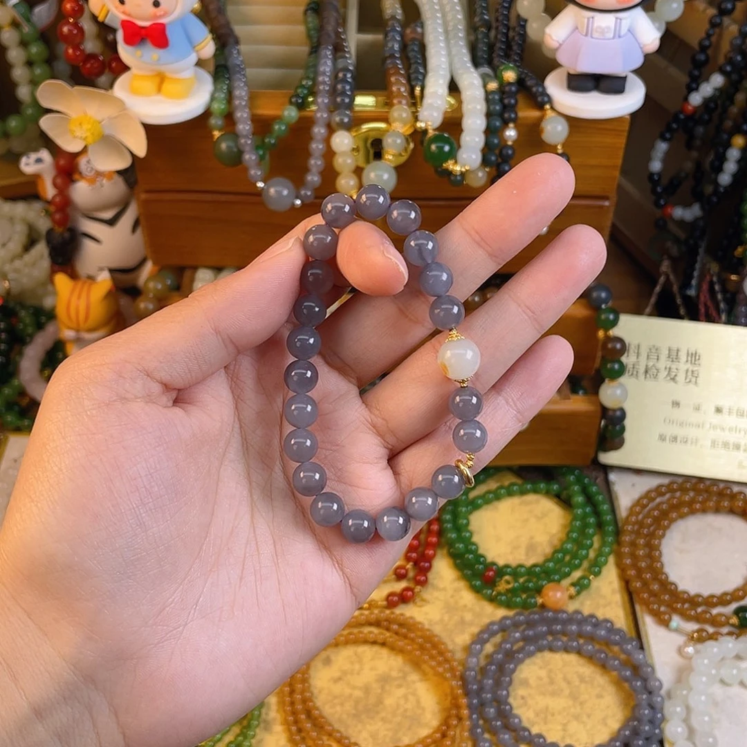 和田玉单圈手串未镶嵌