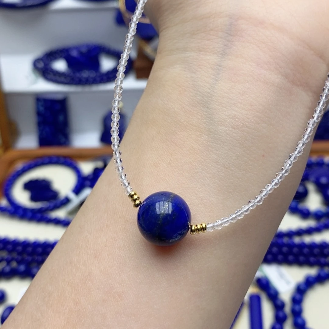 青金石未镶嵌颈饰