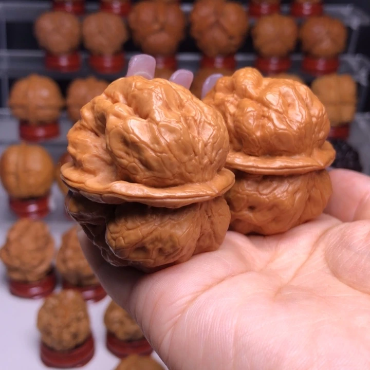 阿***天文玩核桃把件28金蟾疙瘩包