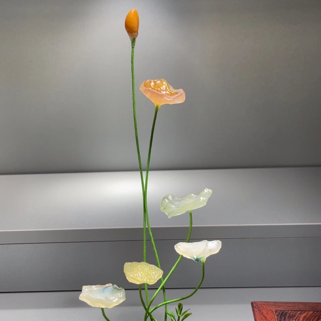 石材阿拉善花花摆件