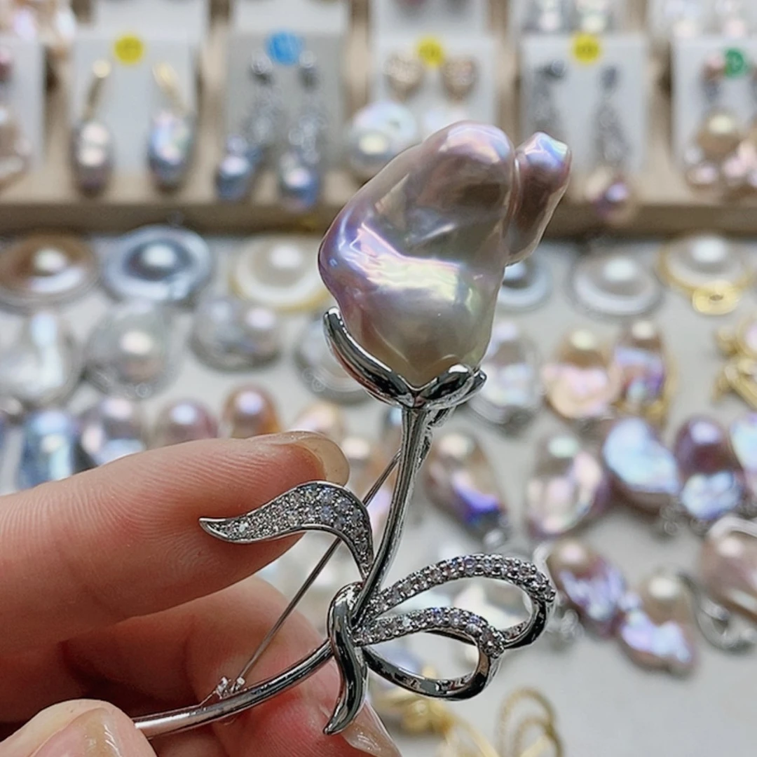 【闪购商品】淡水珍珠耳饰银S925镶嵌盈