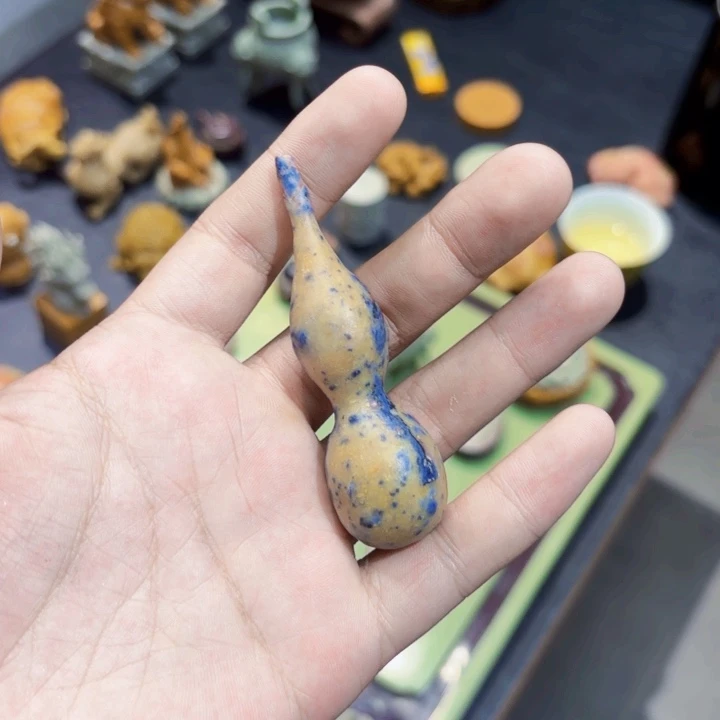 寿山蓝星葫芦手把精品