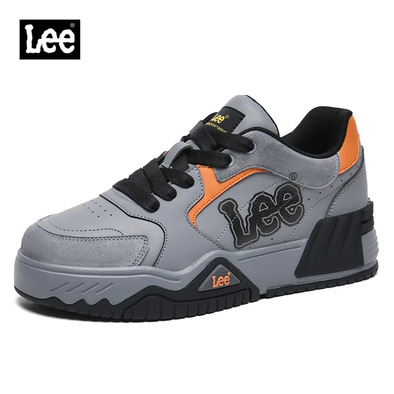 Lee防滑板鞋厚底减震休闲板鞋透气夏季白色韩版运动鞋男鞋
