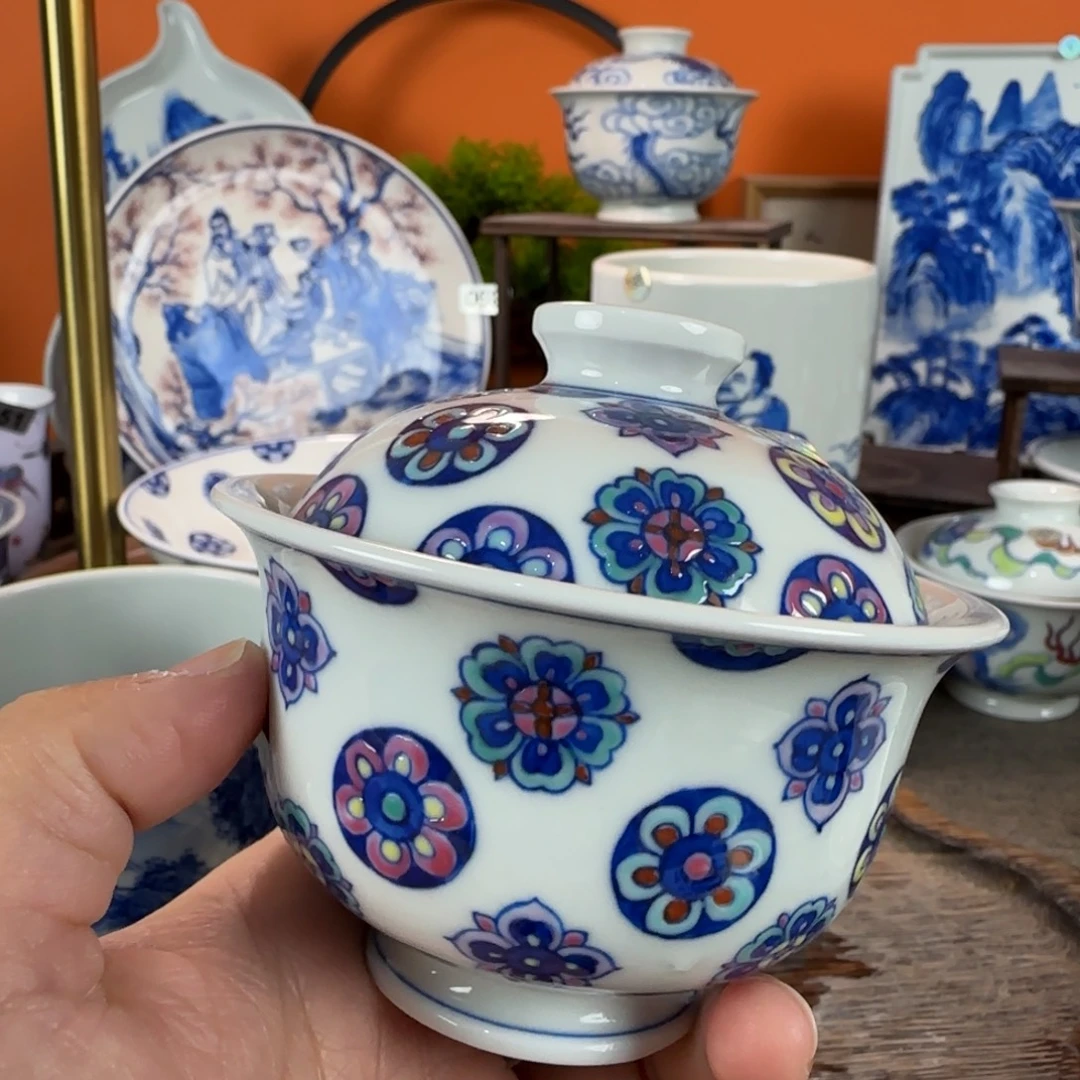 宝***宝瓷片景德镇手绘青花茶器511