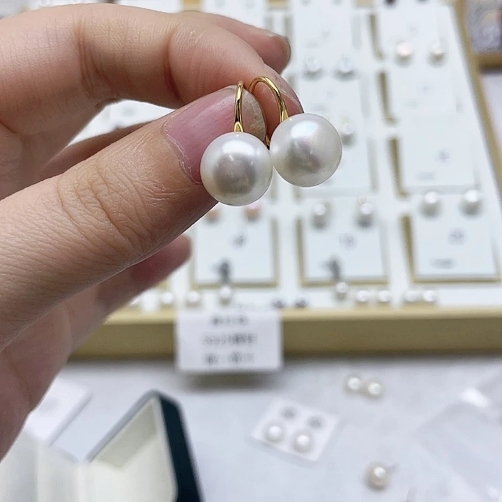 淡水珍珠耳饰银S925镶嵌文****9