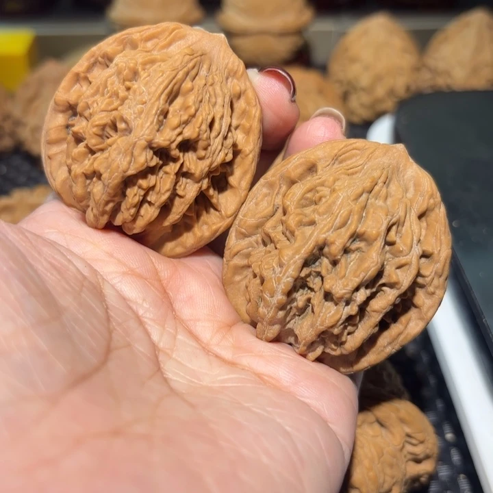 吊坠文玩核桃41麦穗虎头一对