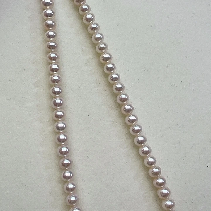 银S925镶嵌颈饰淡水珍珠➕➕5.6高品极光炫彩