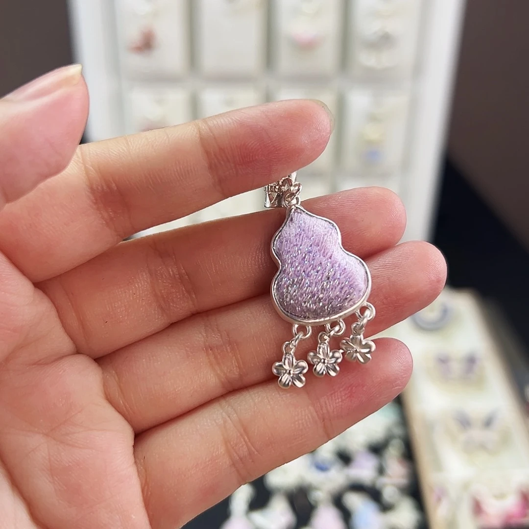 布艺合金葫芦吊坠