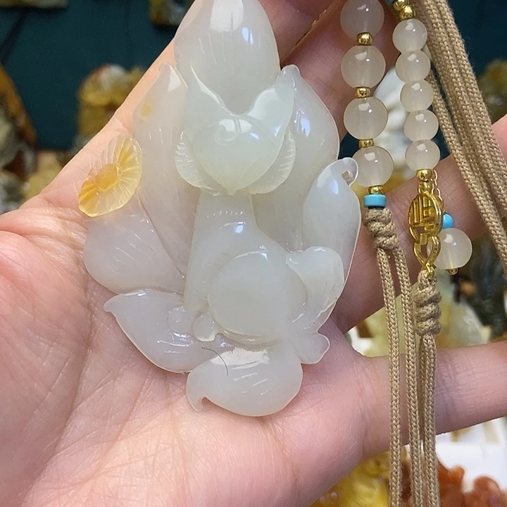 蛇纹石玉未镶嵌吊坠(赠链)