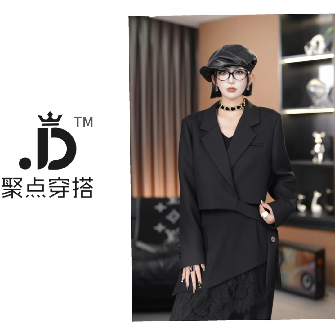 JUDIAN-【摩登布衣】下摆飘带轻奢名媛西装8jd00260