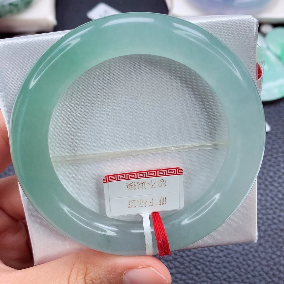 未镶嵌手镯翡翠53 半山水