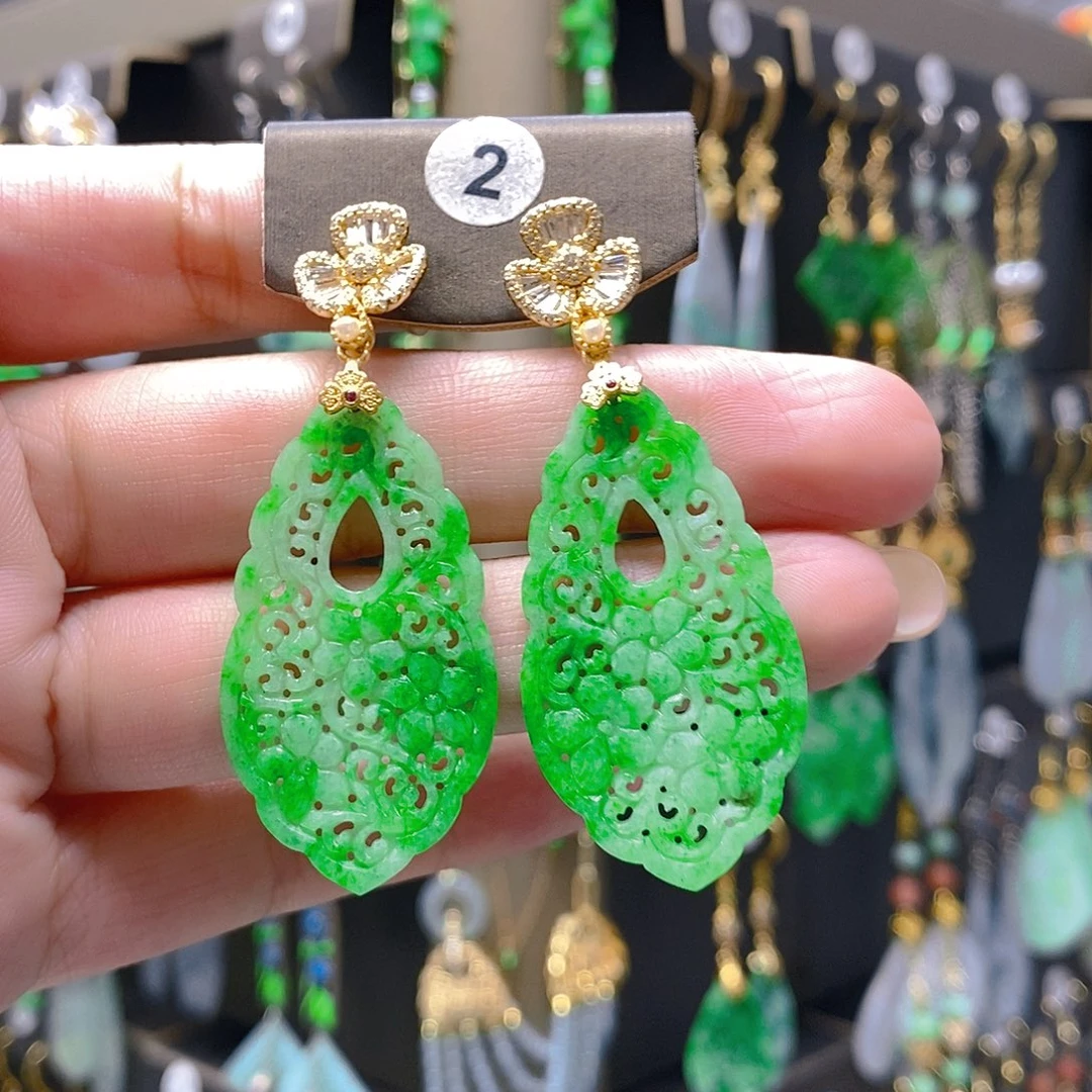 未镶嵌翡翠耳饰翡翠