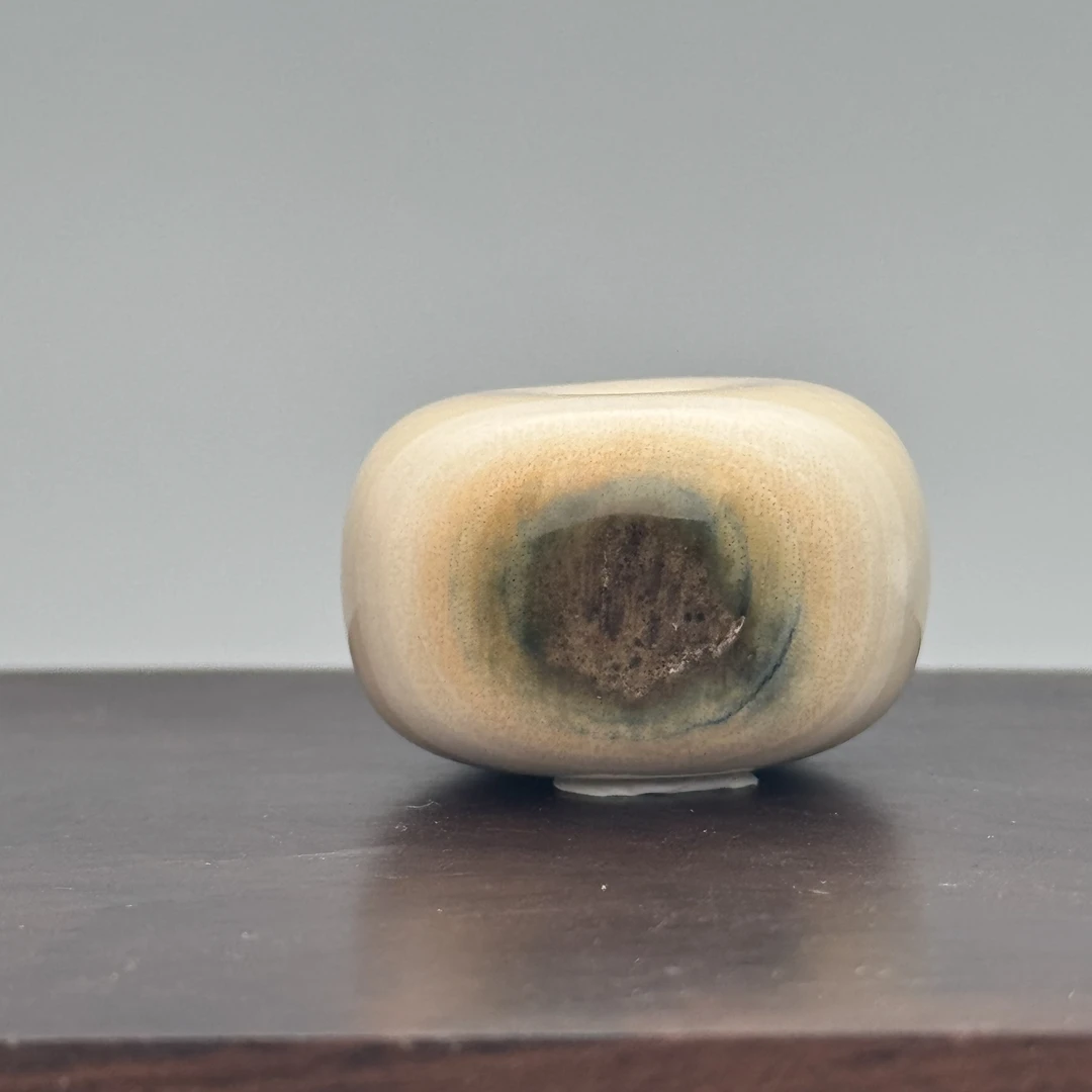 DEZHI/德志27*17mm14.1g蓝皮平安吊坠扣天然猛犸牙Y166