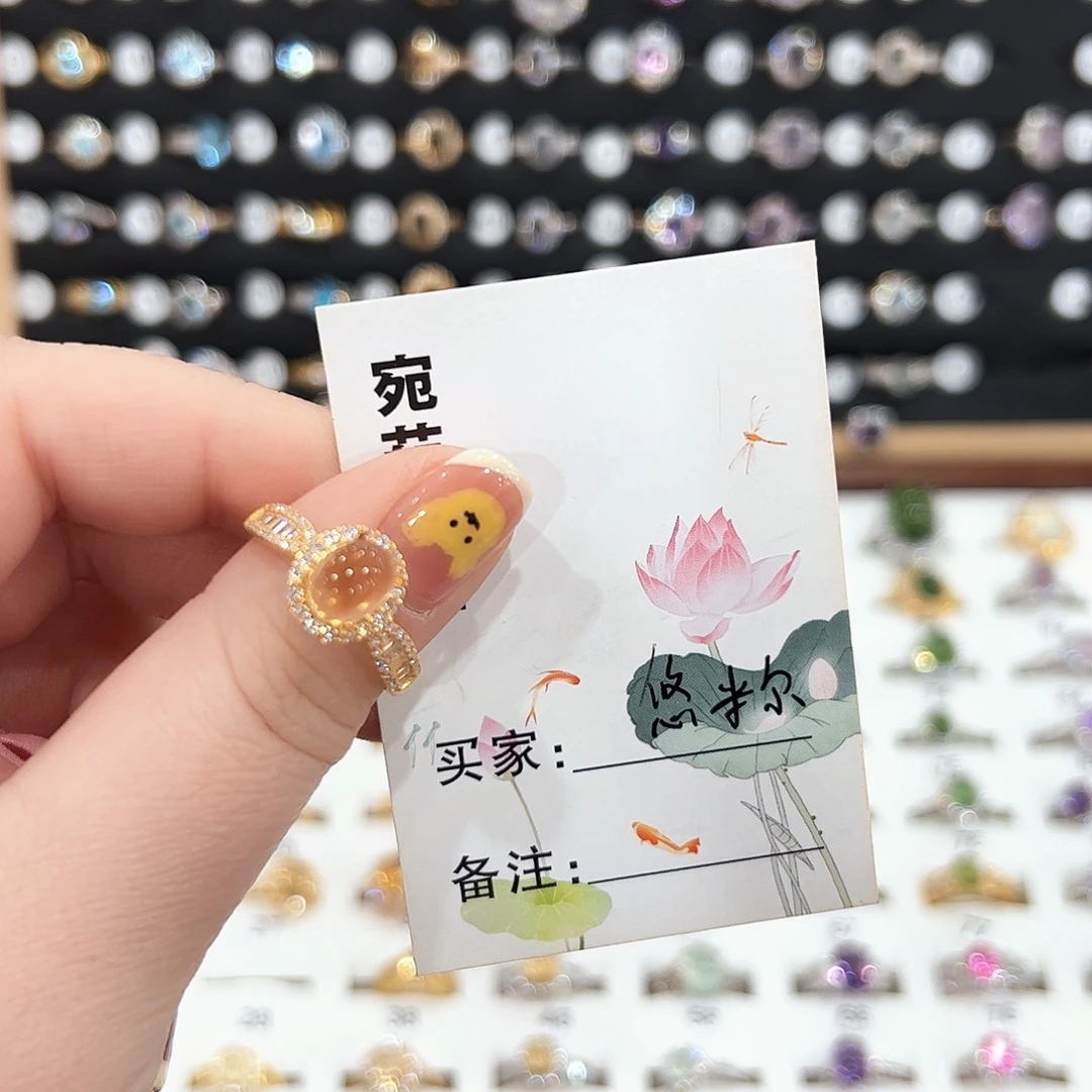 水晶戒指银S925镶嵌悠****o戒指