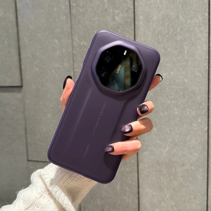 适用于华为mate80rs手机壳全包防摔软边新款保护壳简约时尚磨砂紫