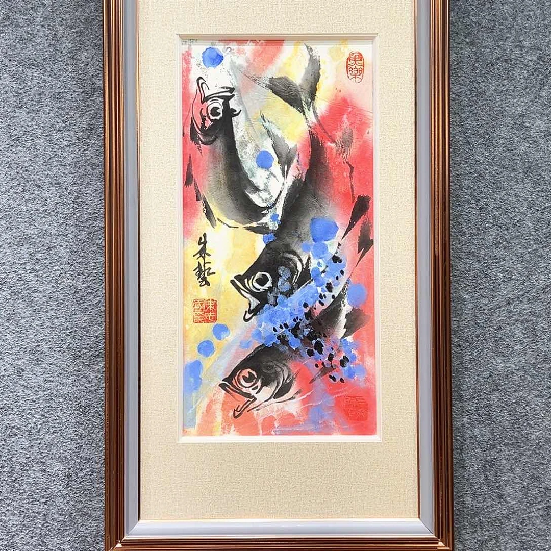 国画纯手绘画心原创作品