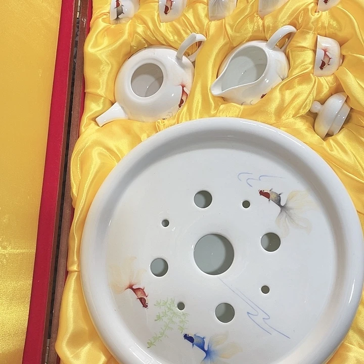 手绘精品骨质瓷茶具