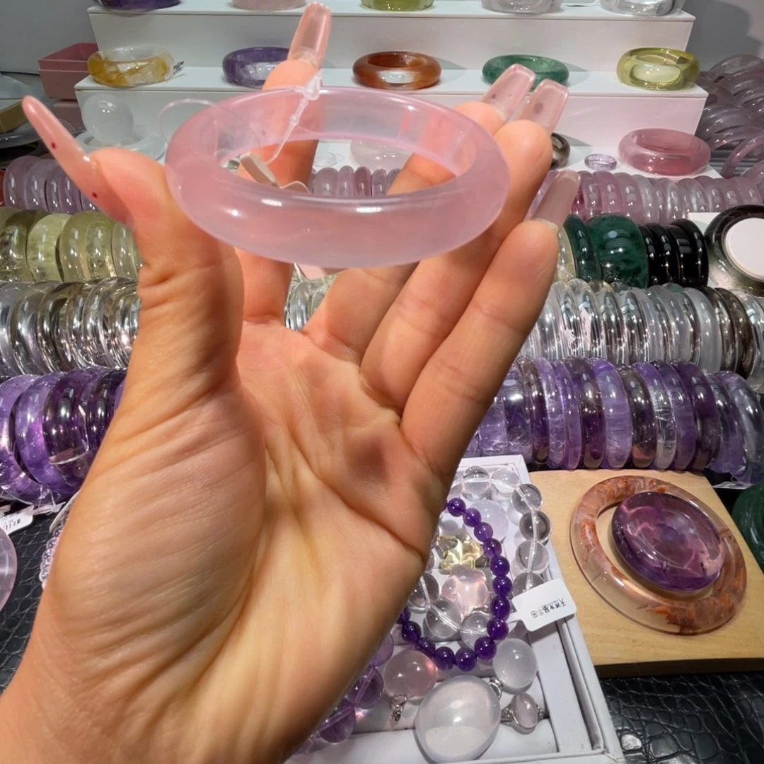 手镯水晶未镶嵌手镯50.6圈口15号