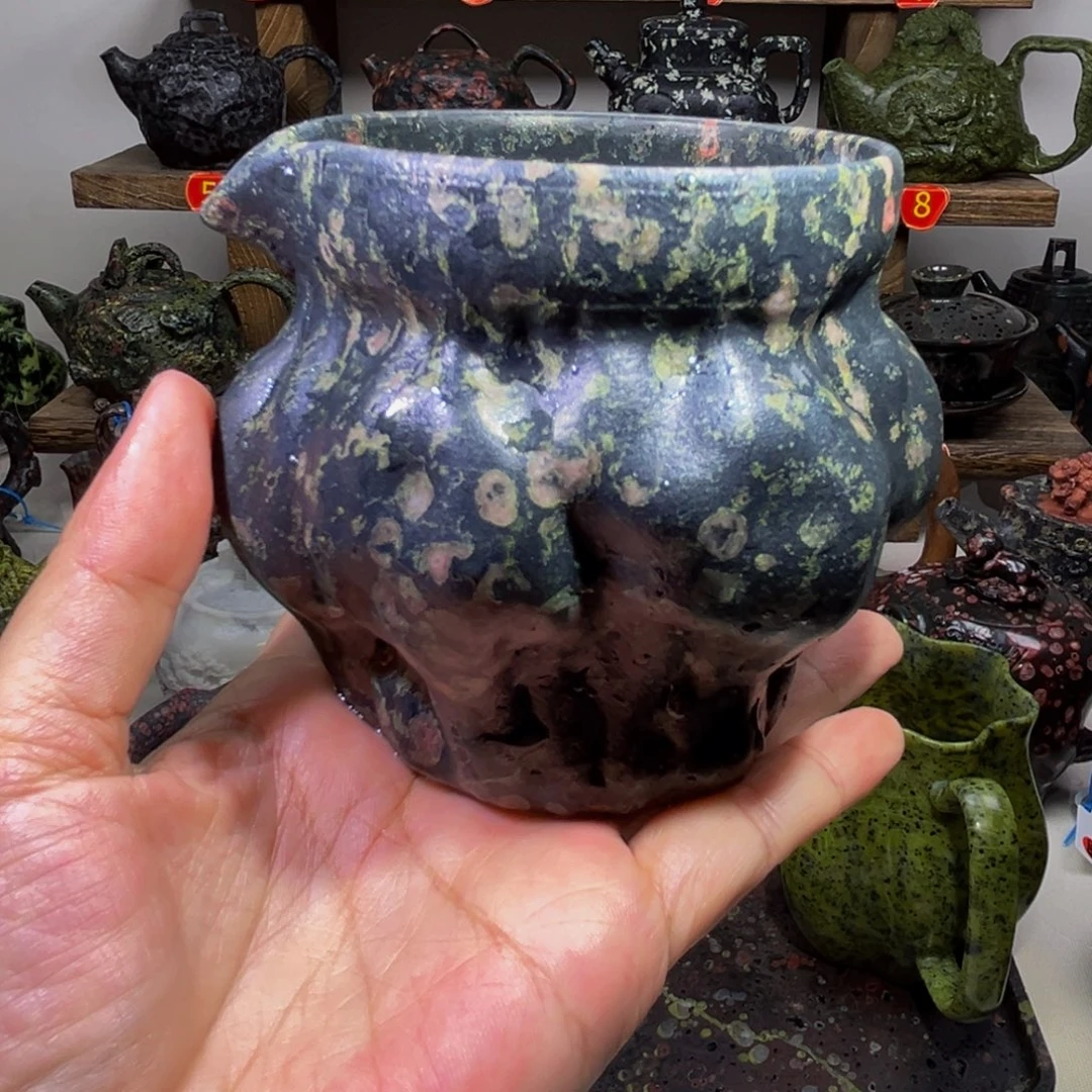 石材梅花玉安山玉公道杯