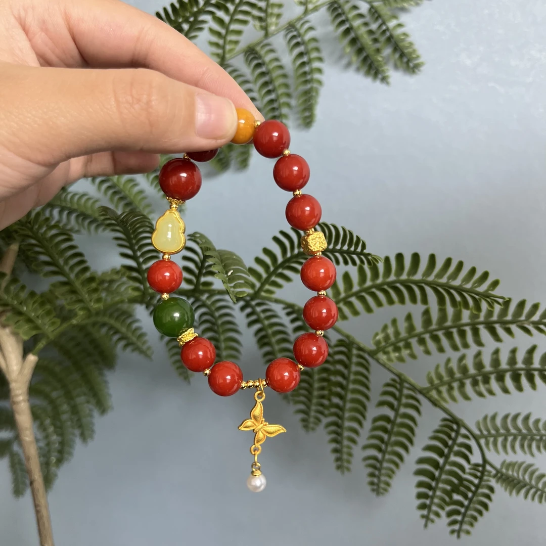 南红14k葫芦手串