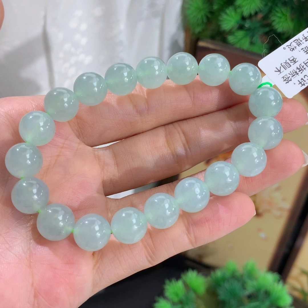 翡翠未镶嵌手串卡10冰胶晴手串