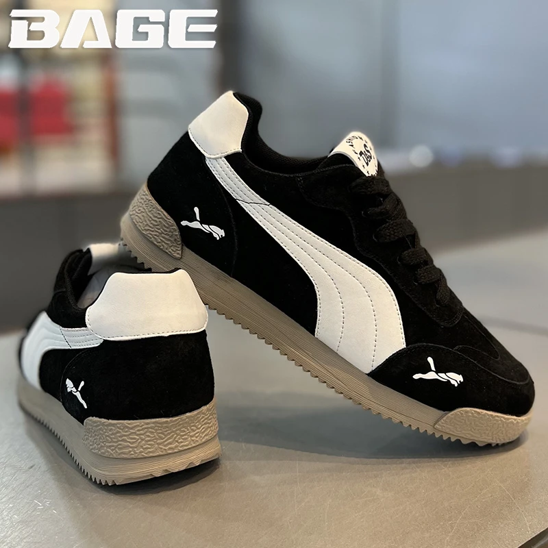 八哥小众高级感男鞋冬季透气欧洲站厚底休闲板鞋男士工作运动潮鞋