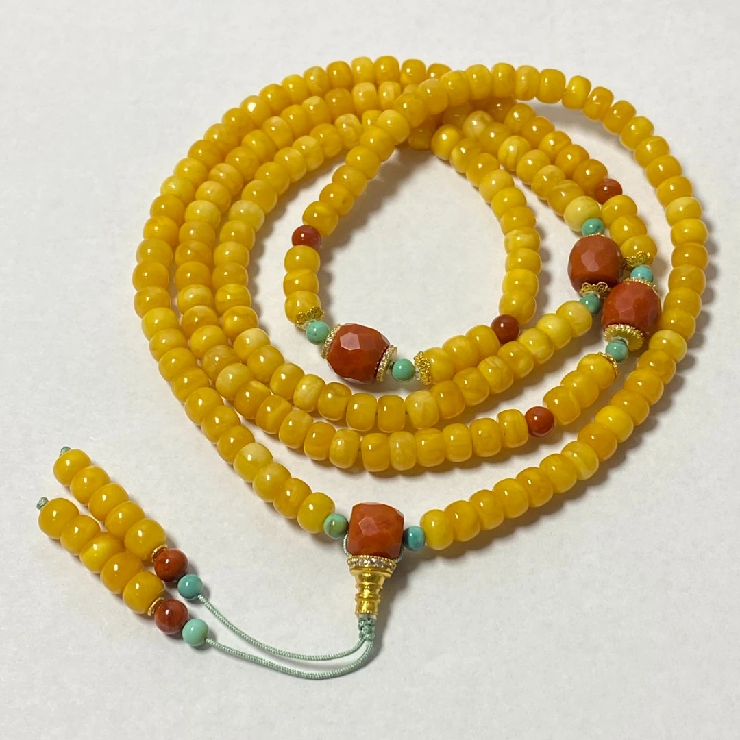 【亿轩珠宝】ZX143806花蜡老型毛衣链diy南红绿松6-9mm+