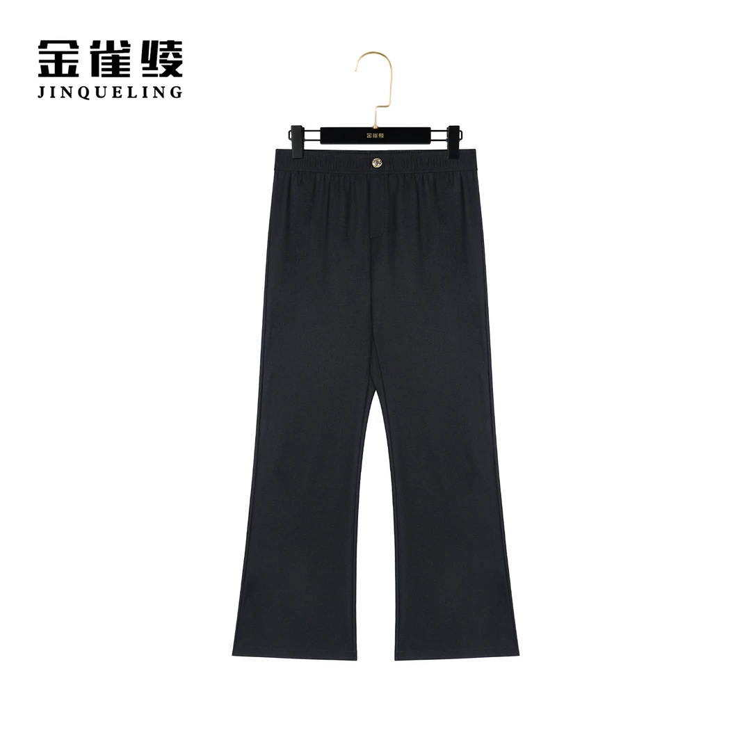 金雀绫【超薄蝴蝶裤】新款时尚显瘦微喇休闲九分裤AK6287