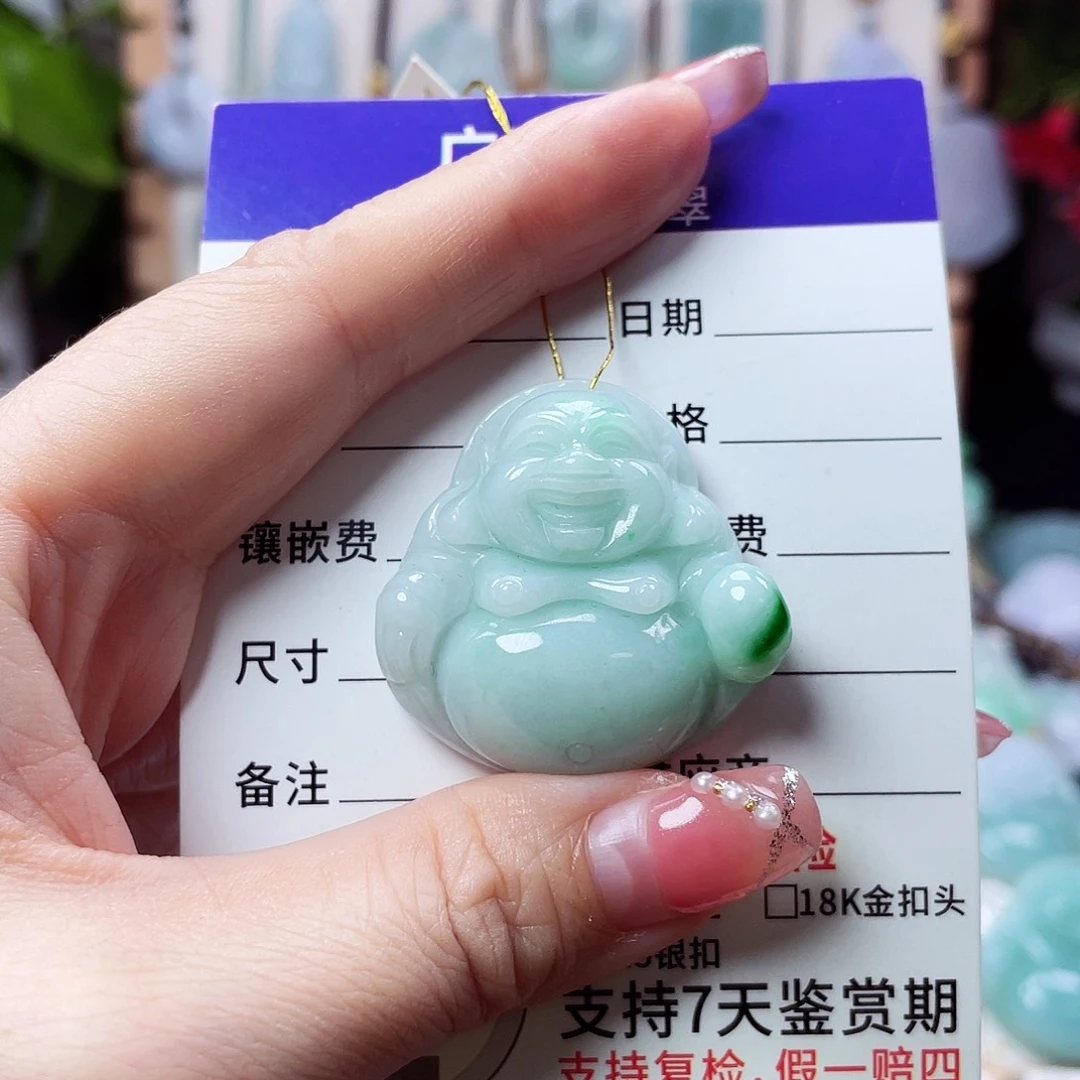 翡翠未镶嵌颈饰佛公60