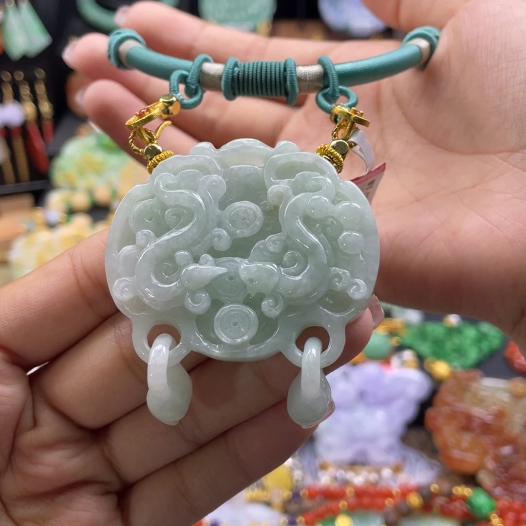 翡翠未镶嵌颈饰代编织