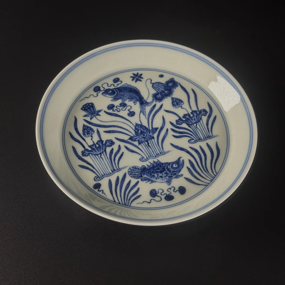 莹焰堂 柴窑手作景德镇青花鱼藻纹壶承陶瓷茶具茶盘 高端复古茶具