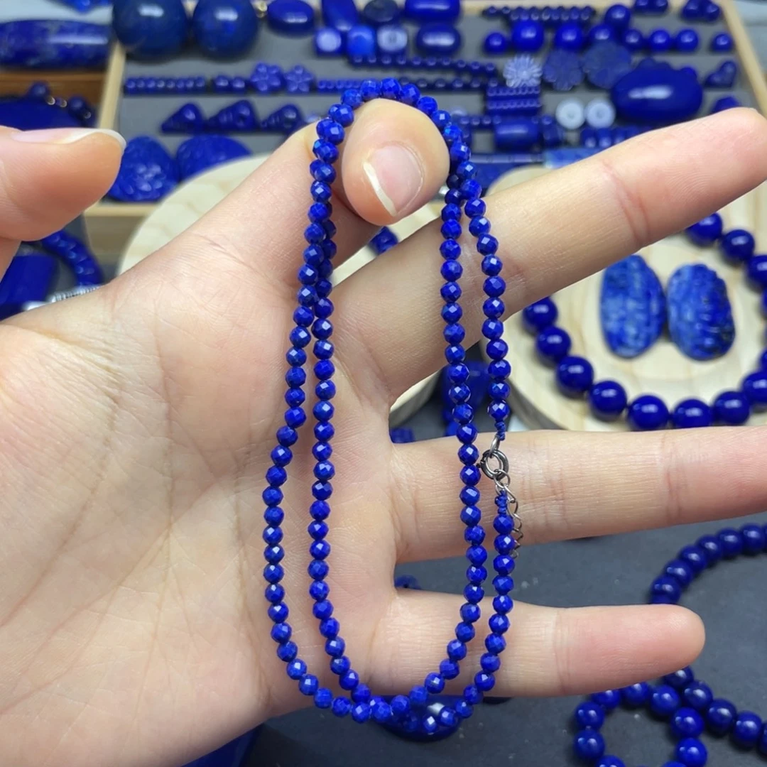 青金石未镶嵌锁骨链3+