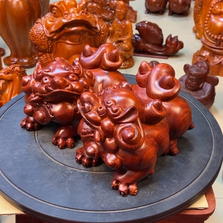 缅甸花梨木貔貅20 公分