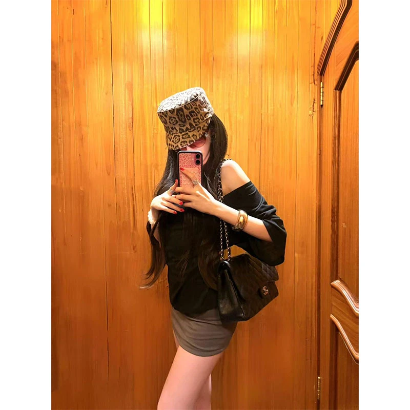 夏季设计款显瘦修身挂脖内搭穿搭露肩U领上衣气质时尚收腰半身裙