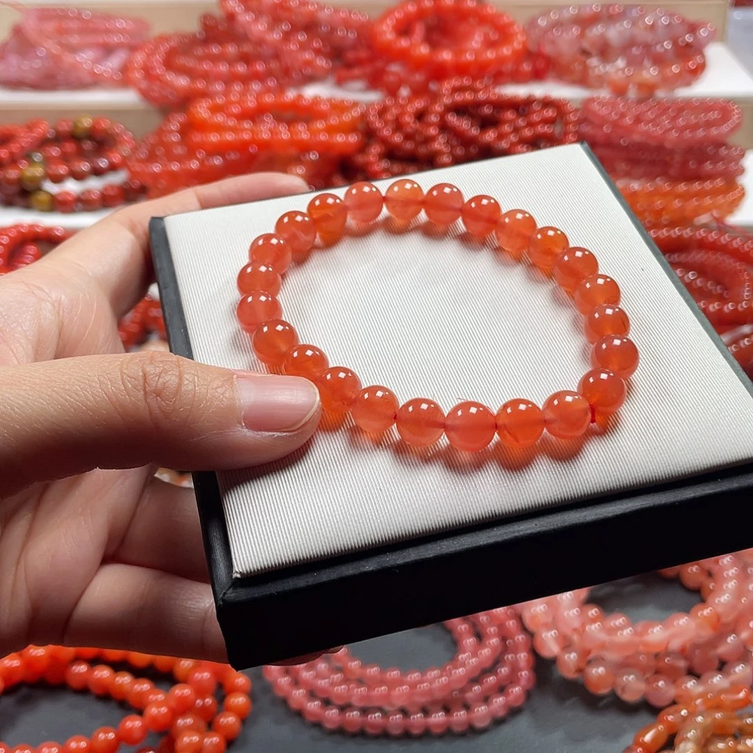 南红玛瑙未镶嵌手链