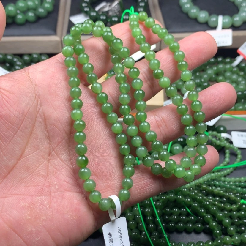 【闪购商品】和田玉（碧玉）颈饰未镶嵌豆*包6