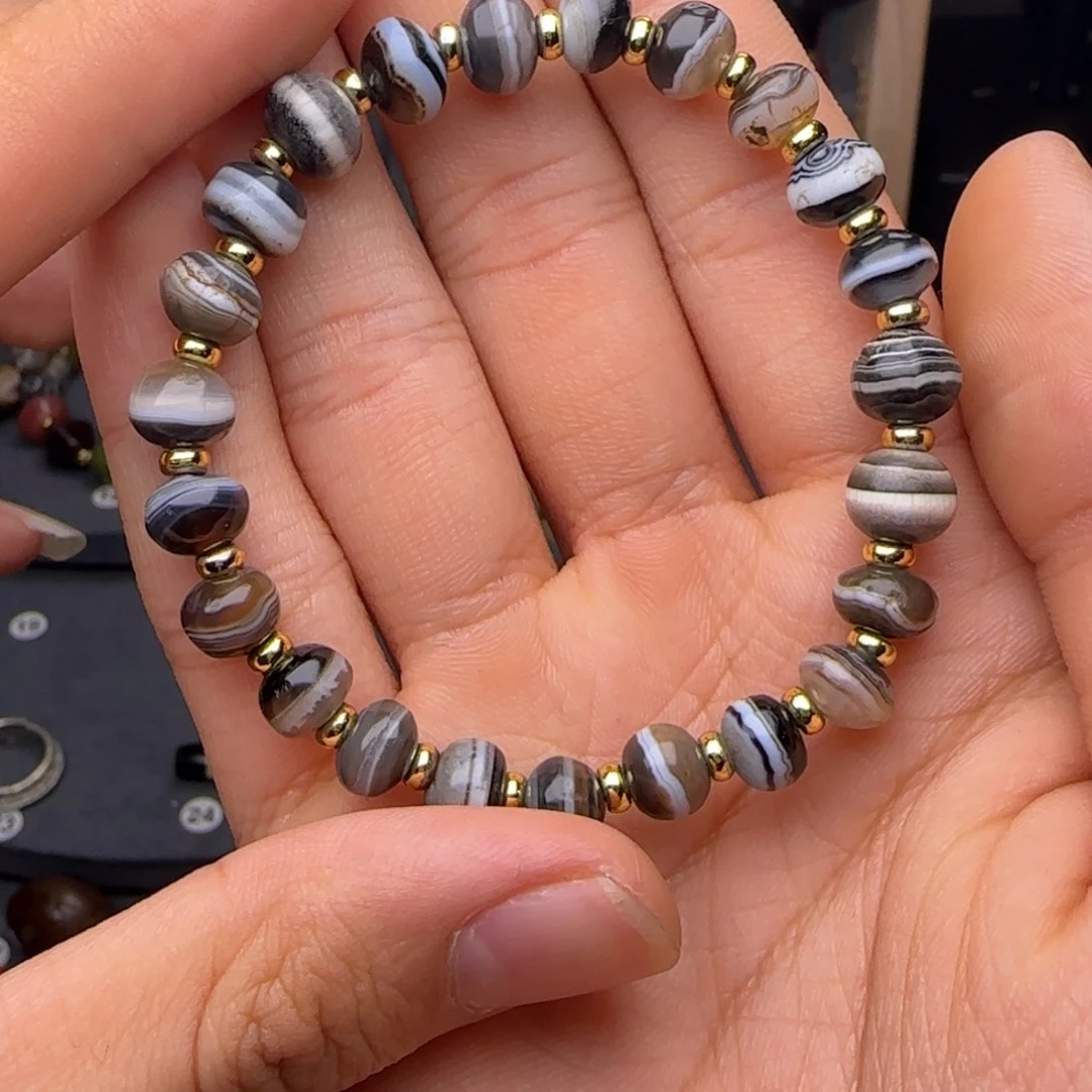 玛瑙/玉髓手链未镶嵌大****图