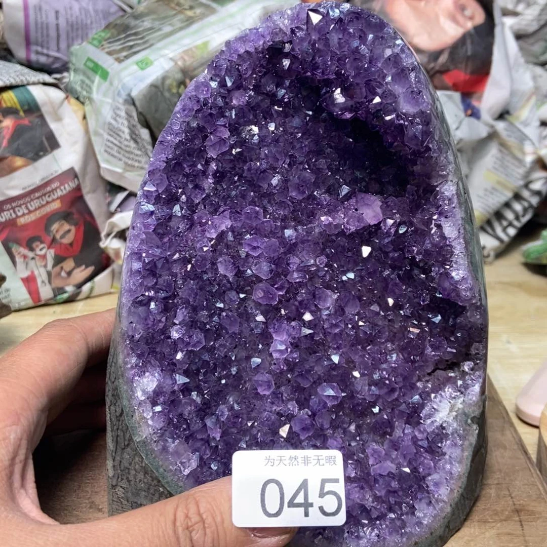 紫晶天然水晶摆件未镶嵌