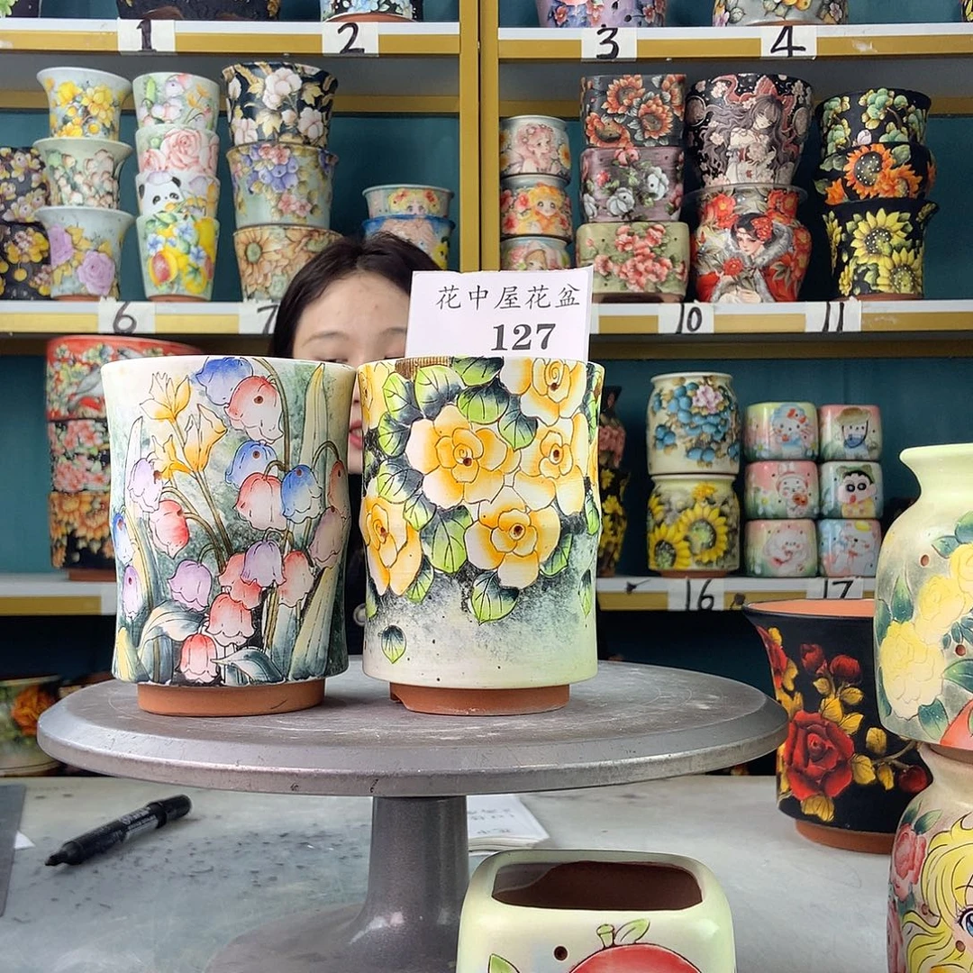陶景德镇手工花盆127