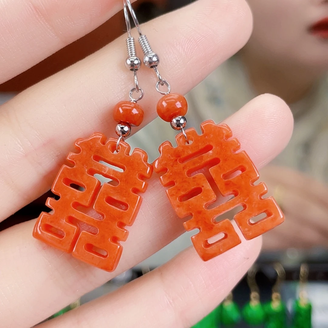 翡翠未镶嵌耳饰饰品