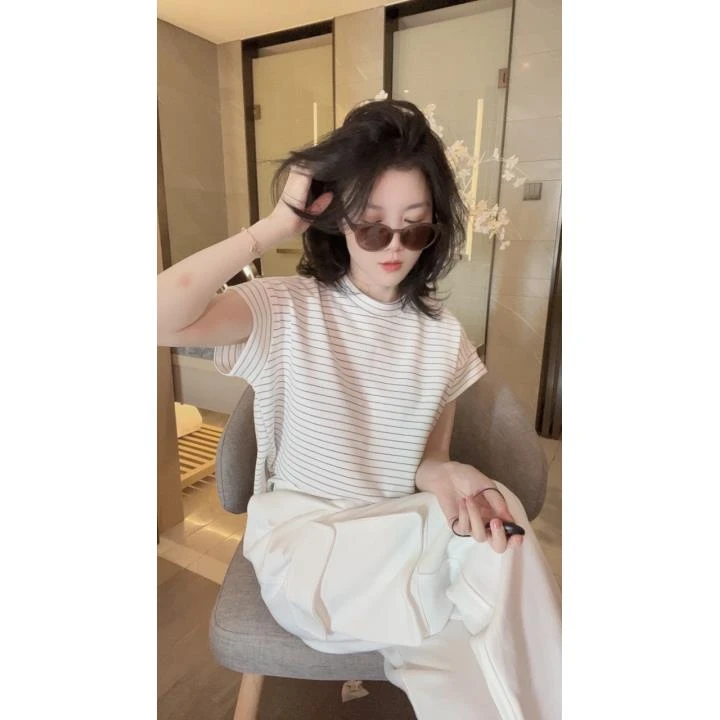 【悦悦专属】春秋设计感坎肩短袖T恤女L106